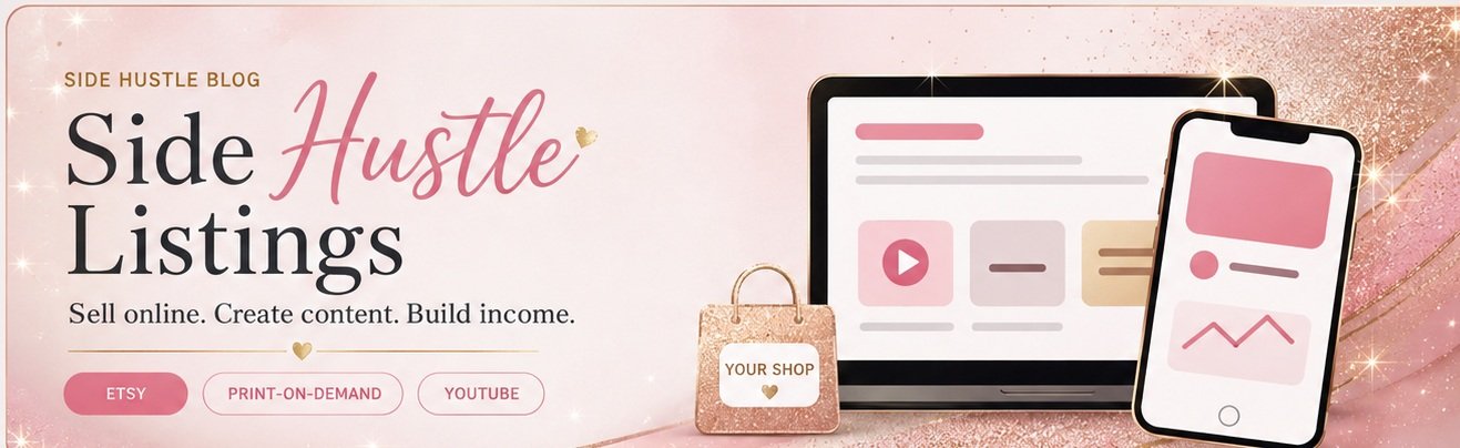 Side Hustle Listings — Selling Online, Print-on-Demand, Social Media, YouTube & Digital Products